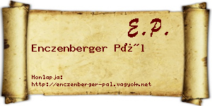 Enczenberger Pál névjegykártya